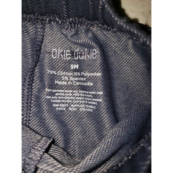 NWT Okie Dokie Baby Girls Size 9mo Faux Denim Pull On Shorts - Picture 3 of 3